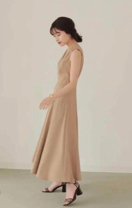 L'Or Open Neck Dress かじまり　L'AUBEBLANC