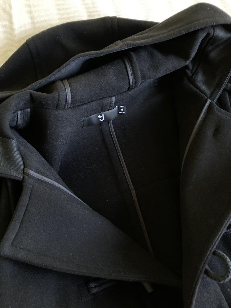 美品 ユニクロ +J オーバーサイズダッフルコート Mサイズ 黒 uniqlo