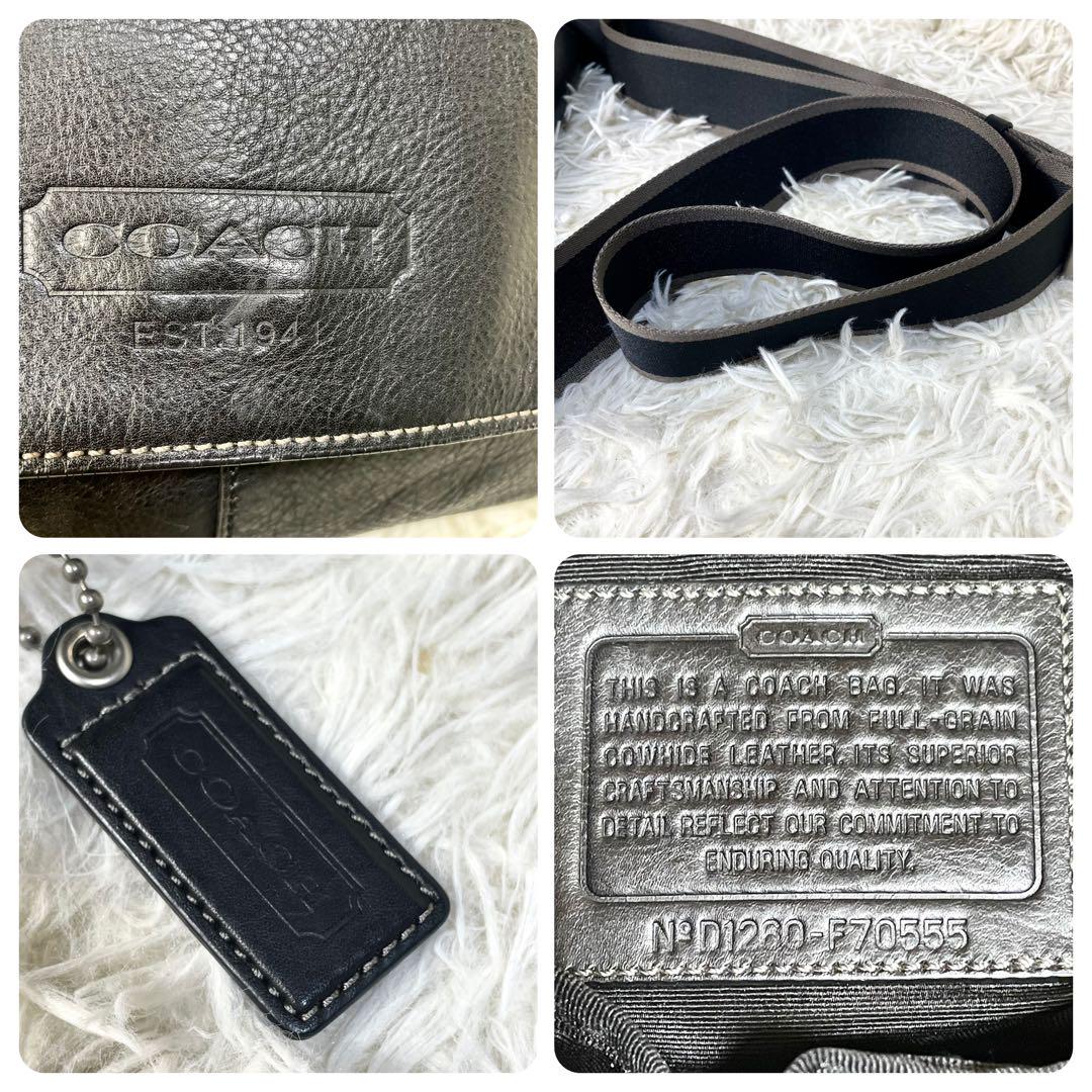 COACH コーチ　ショルダーバッグ　ブラック　黒　斜め掛け　　70555