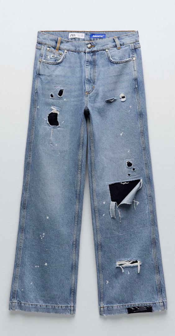 パンツ ADERERROR ザラダメージデニム38サイズ PiYmz-m90216922897 アダーエラーZARA サイズオン