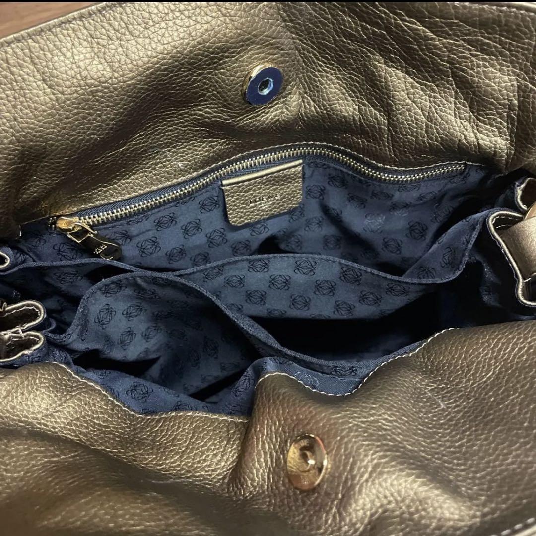 【訳あり中古】LOEWE❤️ ロエベ　フラメンコ　ゴールド　ショルダーバッグ　正規
