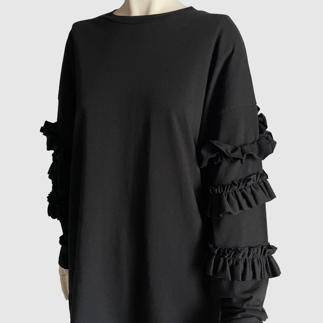ENFOLD エンフォルド SCREW-SLEEVE PULLOVER ブラック