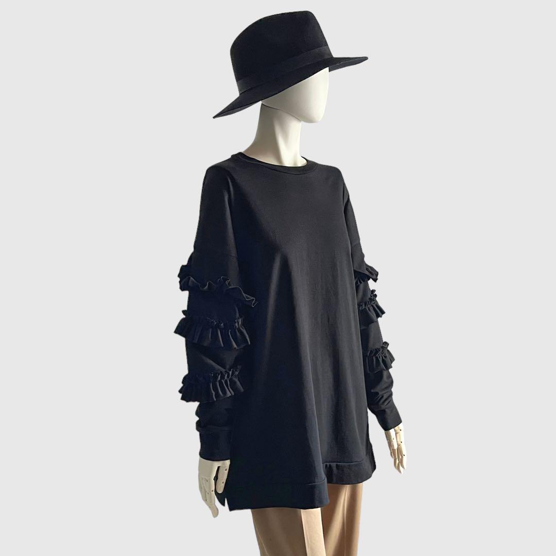 ENFOLD エンフォルド SCREW-SLEEVE PULLOVER ブラック