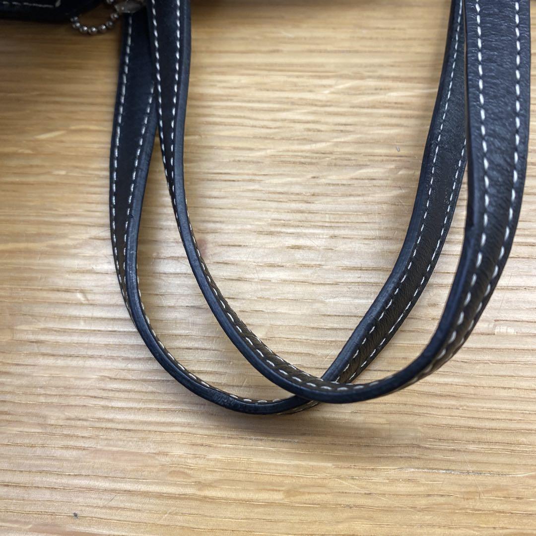 Coach コーチ ブラック ロゴパターン ミニトートバッグ 6087