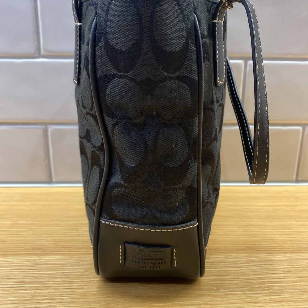 【送料込】 Coach 6087 ミニトートバッグ ロゴパターン ブラック コーチ バッグ
