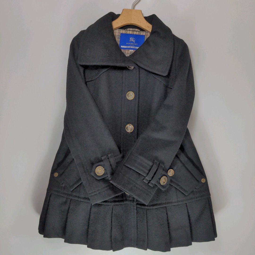 してありま ♦バーバリー コートS 36紺色 匿名配送 M7SYa-m90221110947 ブルーレーベル BURBERRY ジャンク