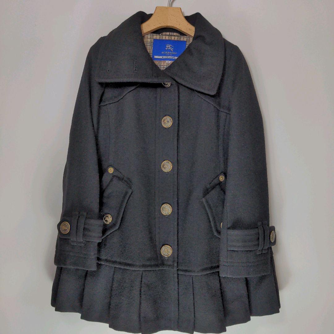 してありま ♦バーバリー コートS 36紺色 匿名配送 M7SYa-m90221110947 ブルーレーベル BURBERRY ジャンク
