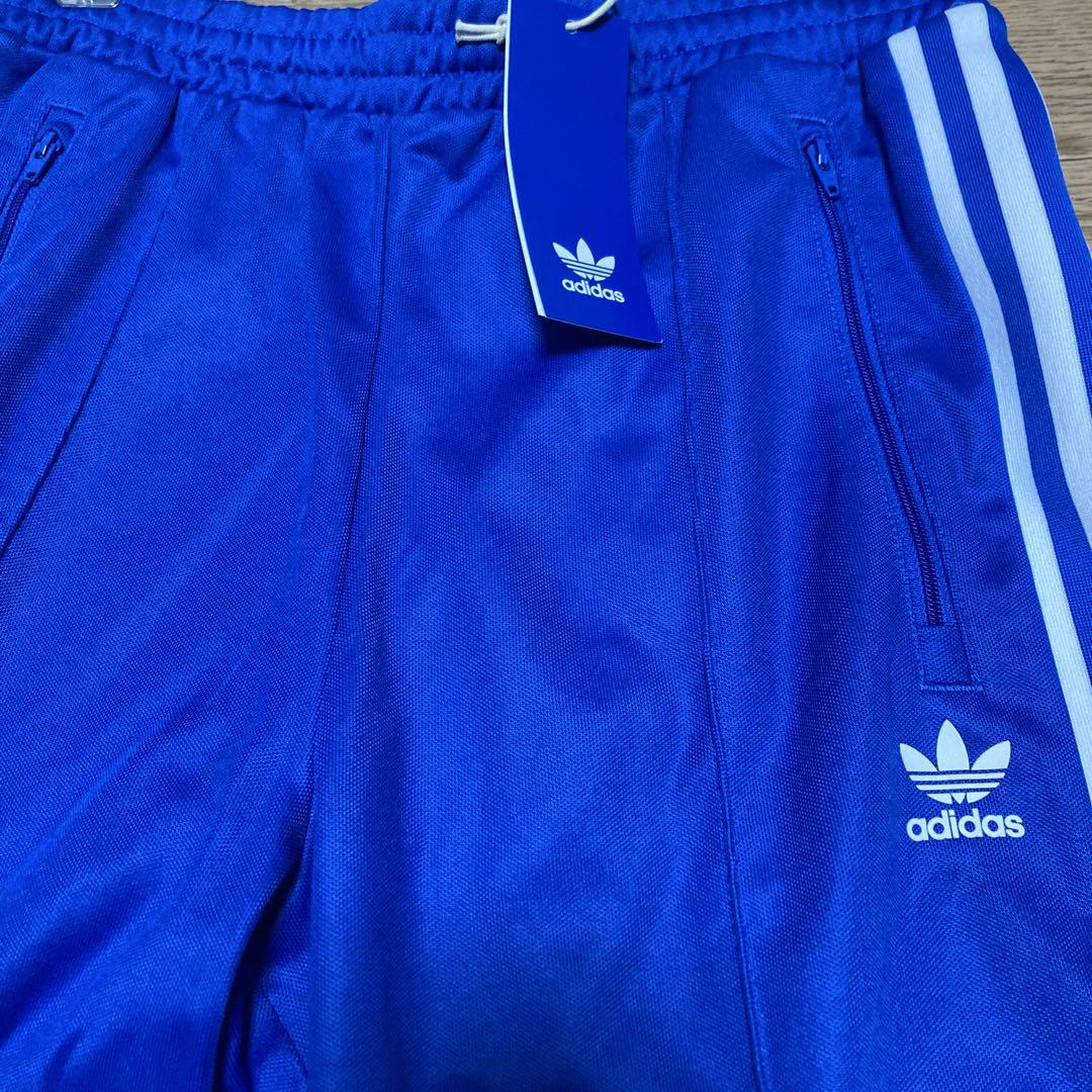 新品タグ付き☆完売大きめサイズ❗️adidasベッケンバウワートラックパンツ青XL