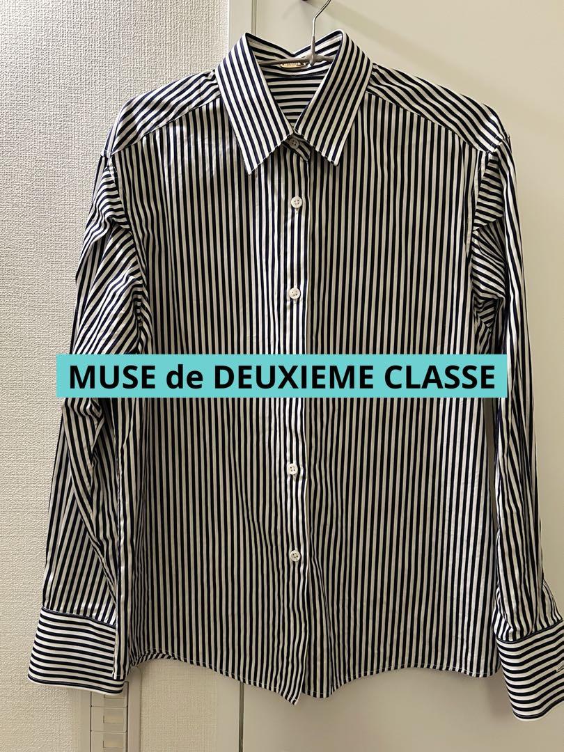 【美品】2024年MUSE ドゥーズィエムクラス ストライプシャツ