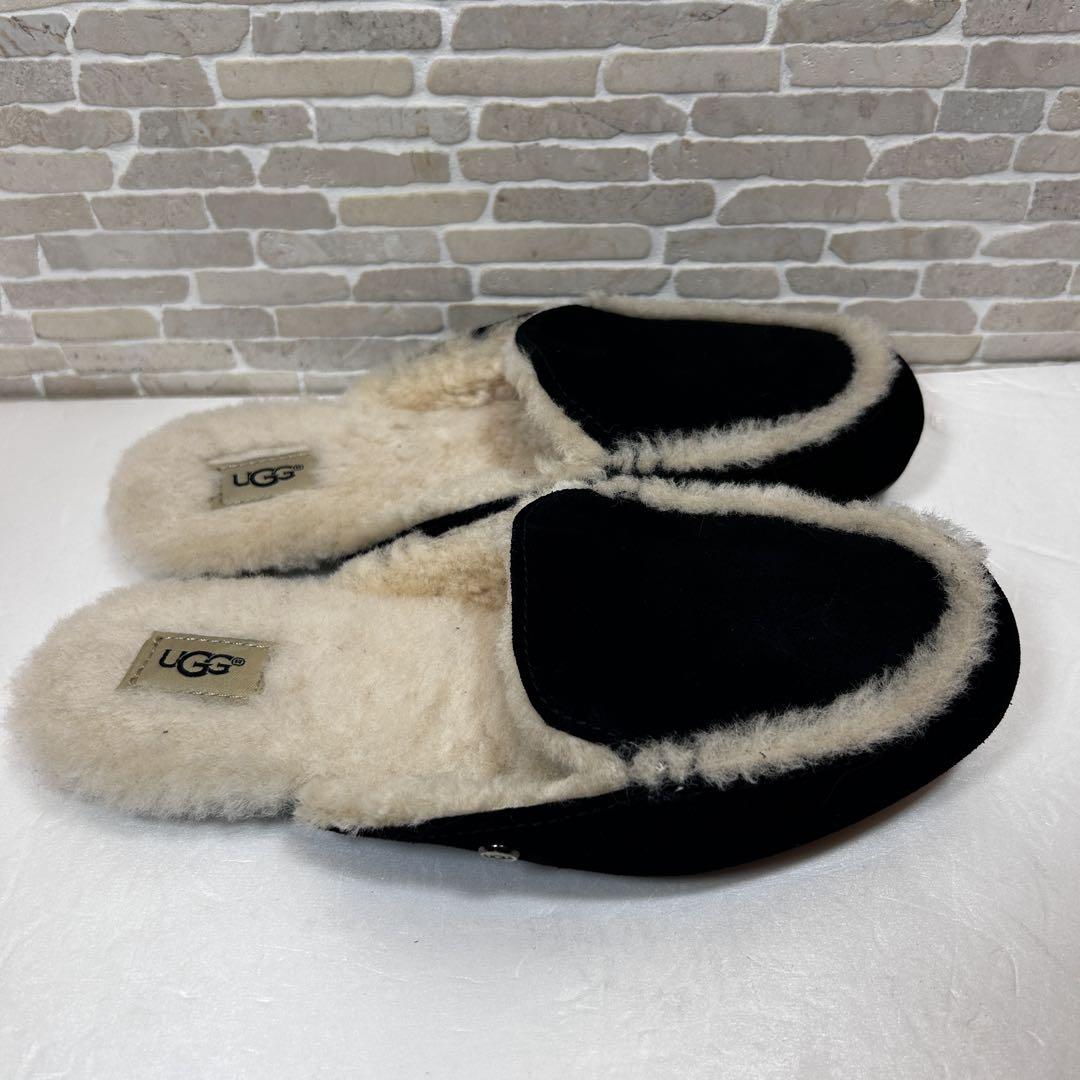 【UGG LANE 美品】23cm シープスキン バックレス ボア ローファー