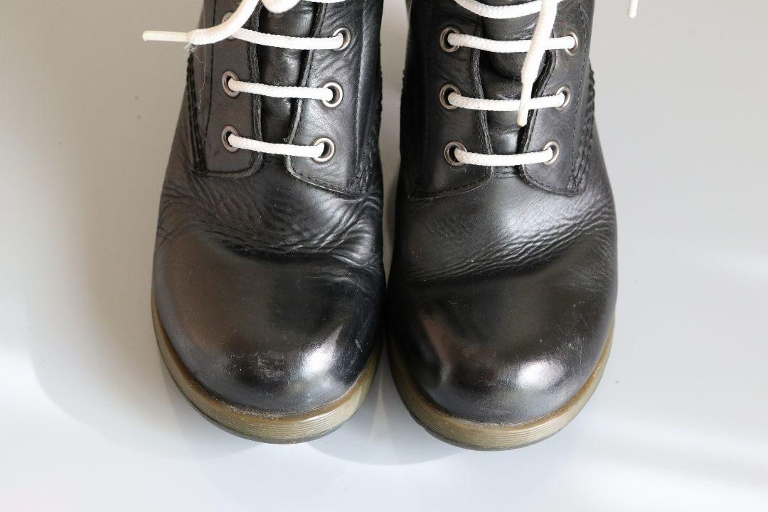 Dr. Martens 黒 レースアップブーツ ヒール7cm