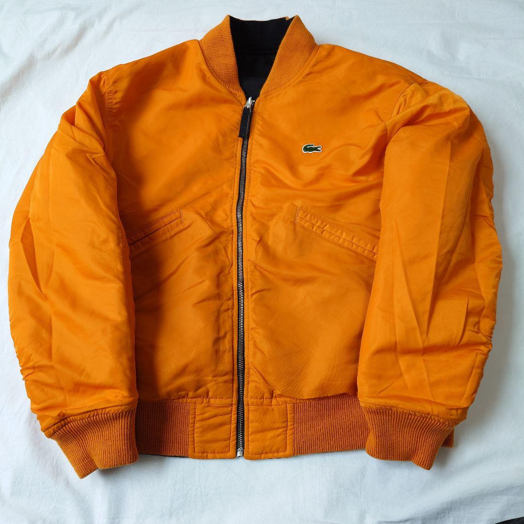 【リバーシブル】LACOSTE ラコステ MA1 ジャケット 黒