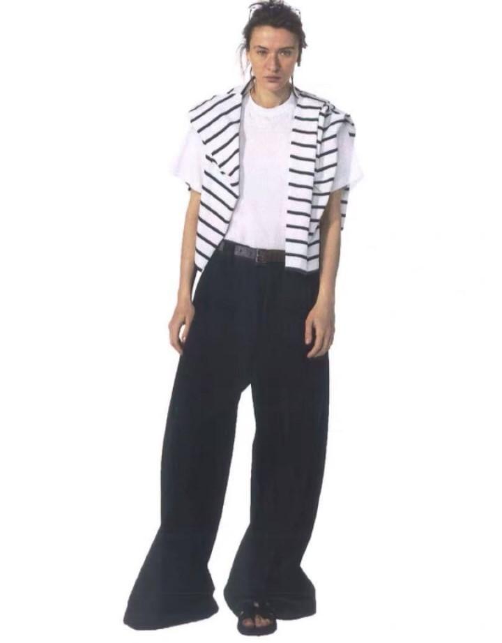 Fax Copy Express　ワイド パンツ ワイドパンツ 黒 L　正規品