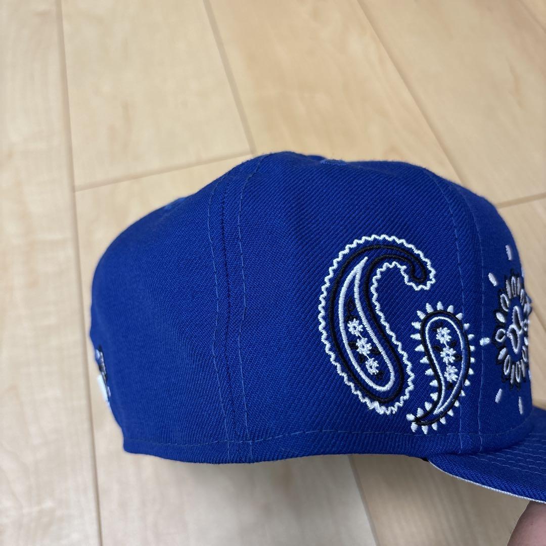 New Era 59FIFTY 青 バンダナ刺繍キャップ 7 1/2 - メルカリ