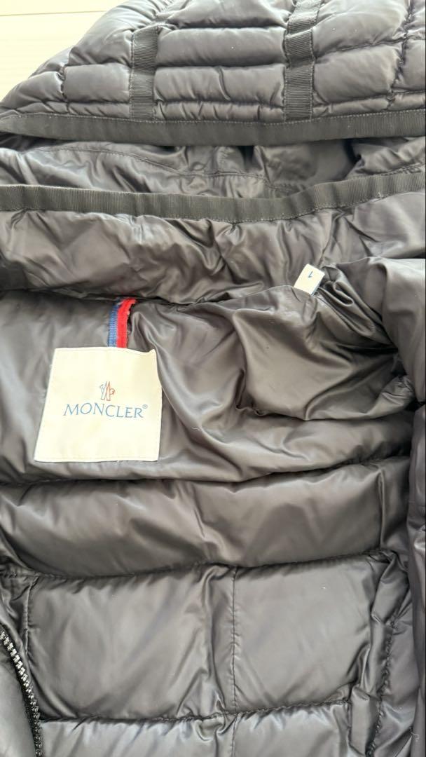 MONCLER HERMINE黒 ダウンジャケット ロング丈