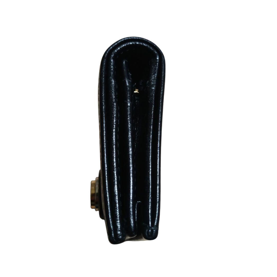 セール 海外 美品 GUCCI 黒 コンパクト インターロッキングGマリーナ 財布 グッチ 小物