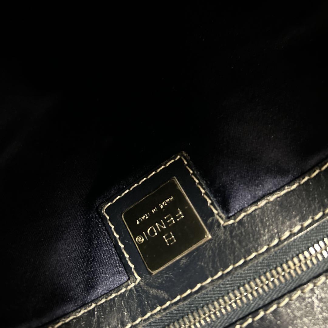 Fendi ネイビー ベージュ バッグ