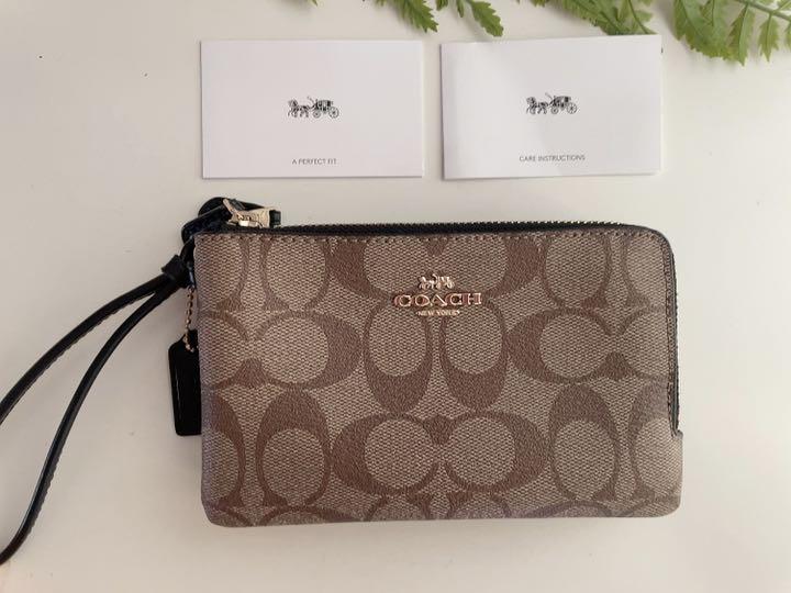 1890円 舗 COACH コーチ ダブルファスナー ポーチ