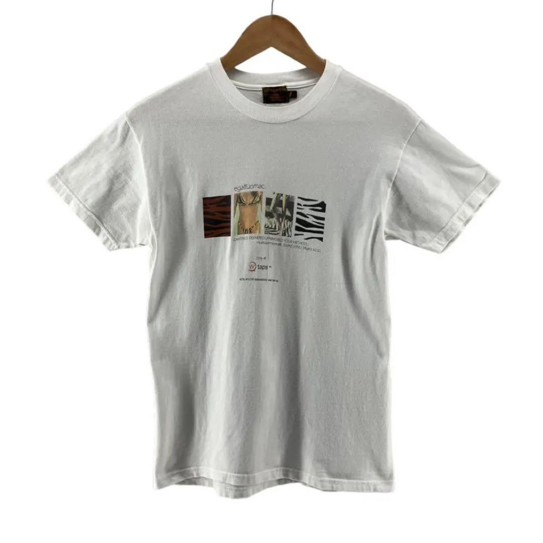 ダブルタップス 半袖Tシャツ 白/プリント メンズ