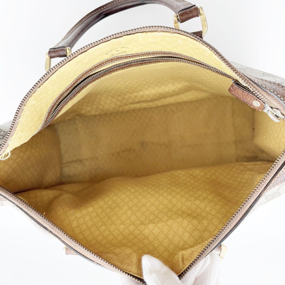 GUCCI オールドグッチ シェリーライン GG PVCハンドバック　難あり