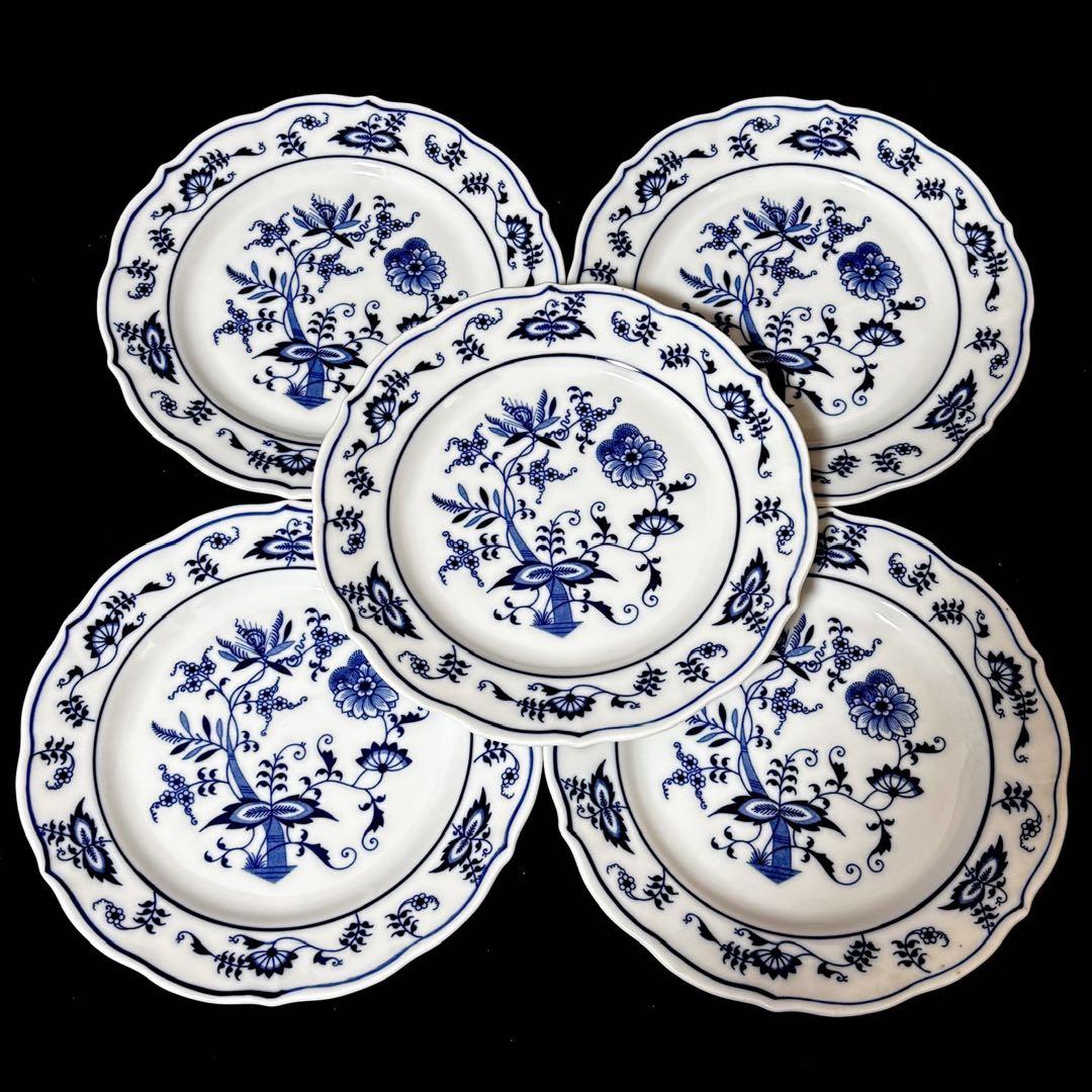 ＊【未使用】ブルーダニューブ Blue Danube プレート 5枚 ケーキ皿