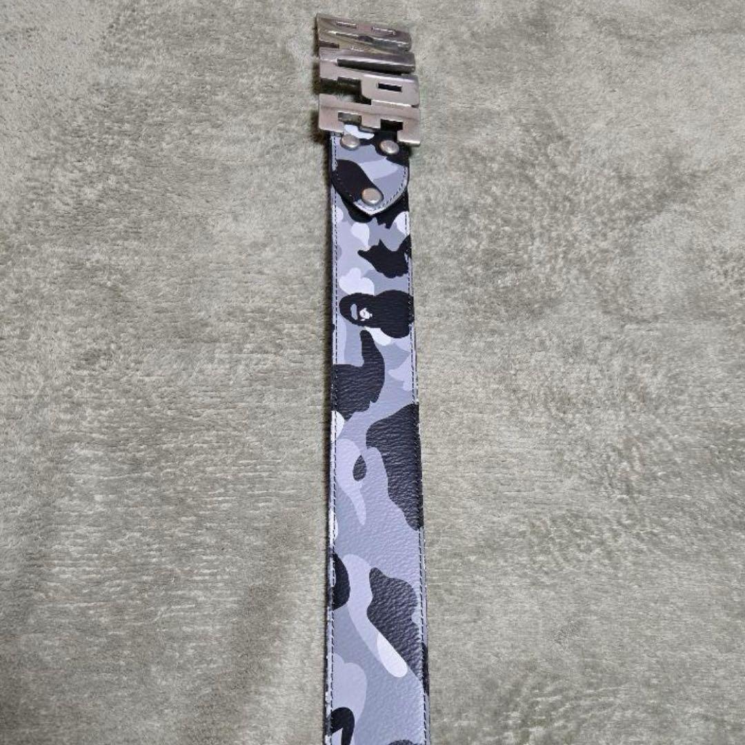 A BATHING APE　バックルベルト　カモフラ エイプ　BAPE
