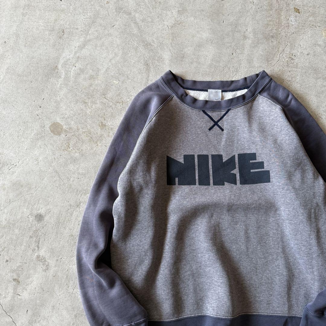 【染み込みゴツナイキ◎】NIKEラグランスウェット古着フェードあいみょんM長袖