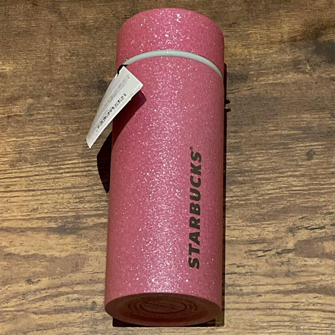 未使用】STARBUCKS ステンレスボトルグリッターピンク 355ml