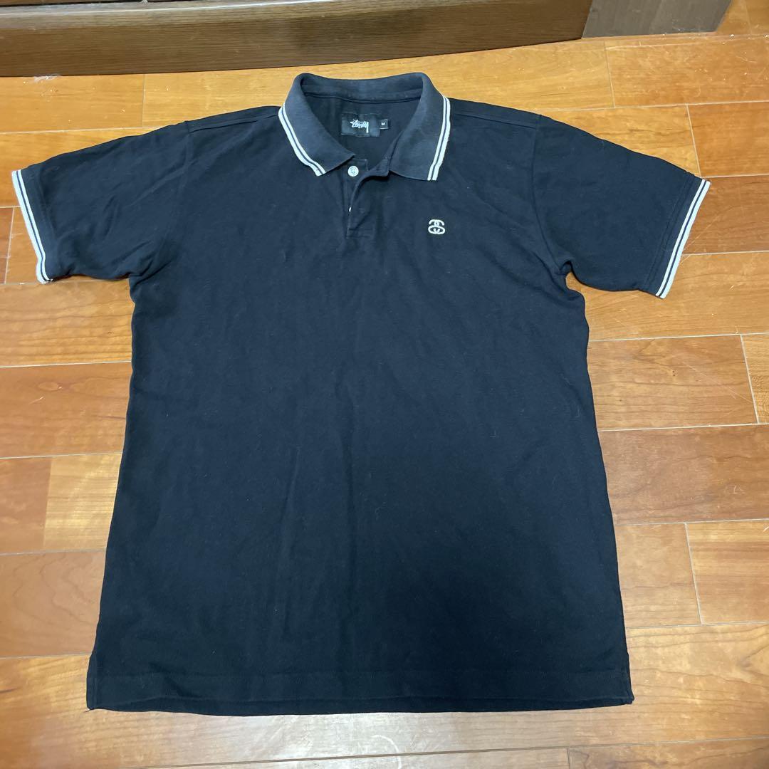 Stussy 黒 ポロシャツ Mサイズ