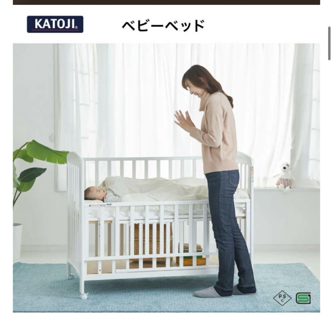 カトージ　ベビーベッド　ハイタイプ　グレー　新品未使用品
