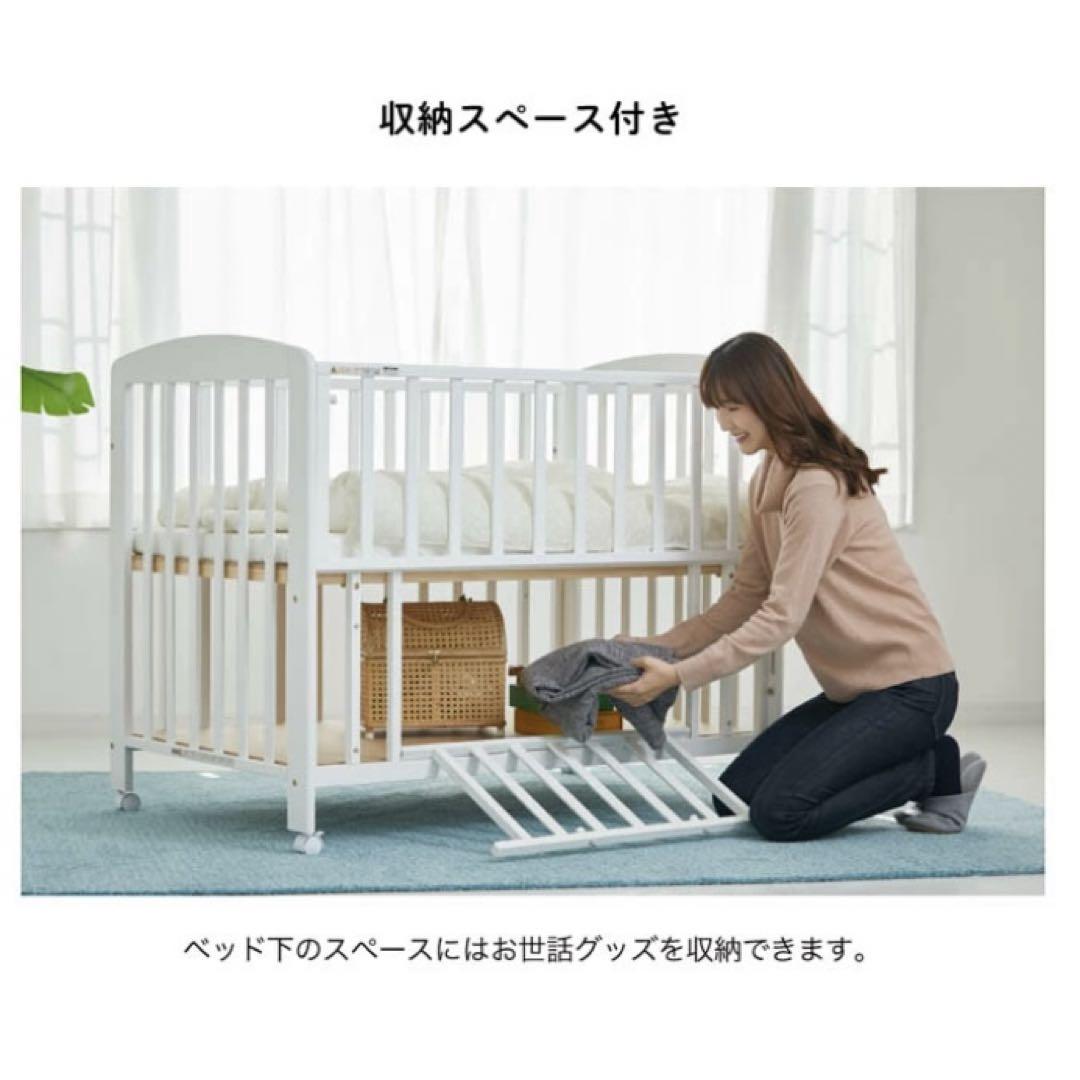 カトージ　ベビーベッド　ハイタイプ　グレー　新品未使用品
