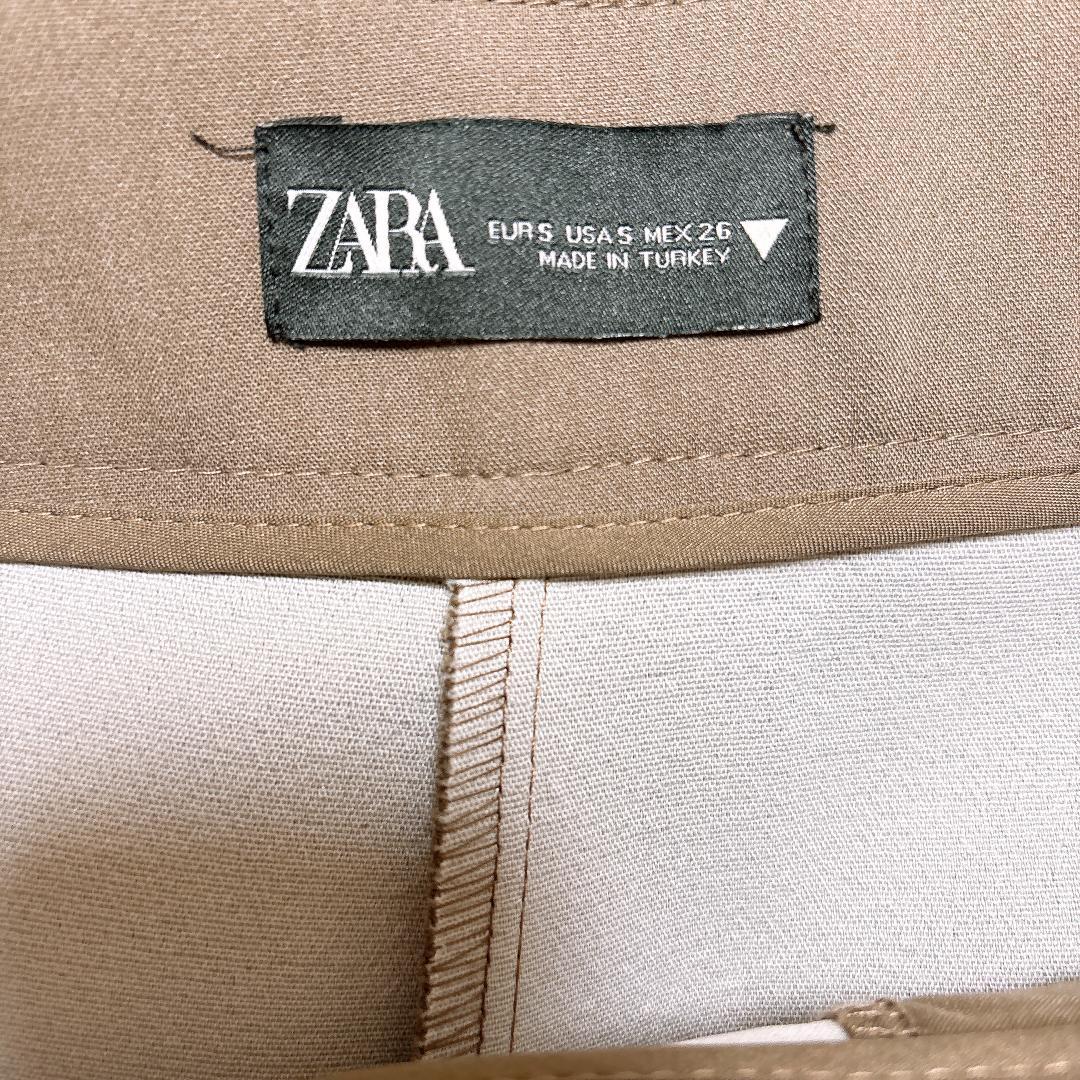 ZARA キュロット スカート ブラウン アシンメトリースコート　S