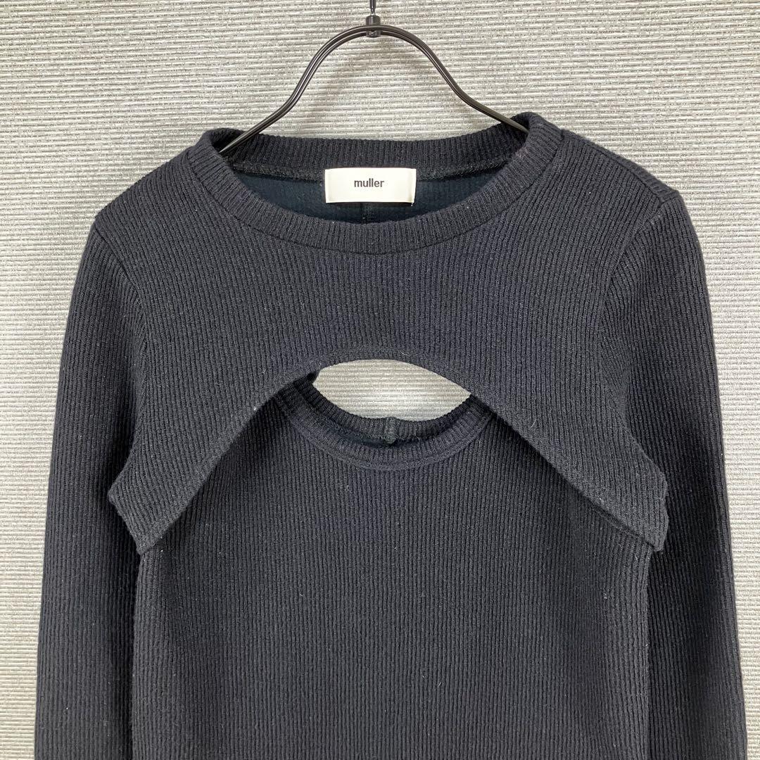 ミュラーオブヨシオクボ レイヤードロングスリーブトップス 36 black