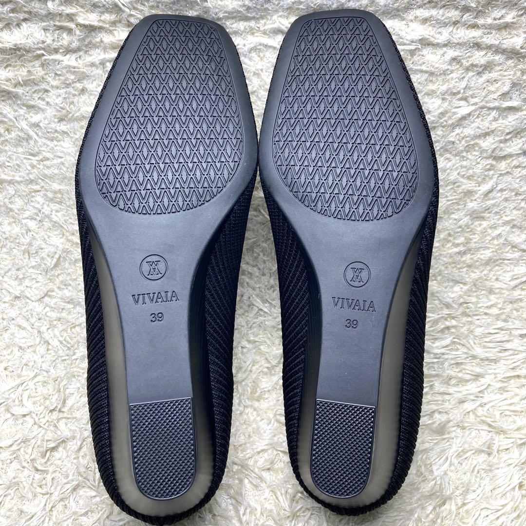 『未使用』VIVAIA ヴィヴァイア パンプス　スクエアトゥ　ブラック　ウエッジ