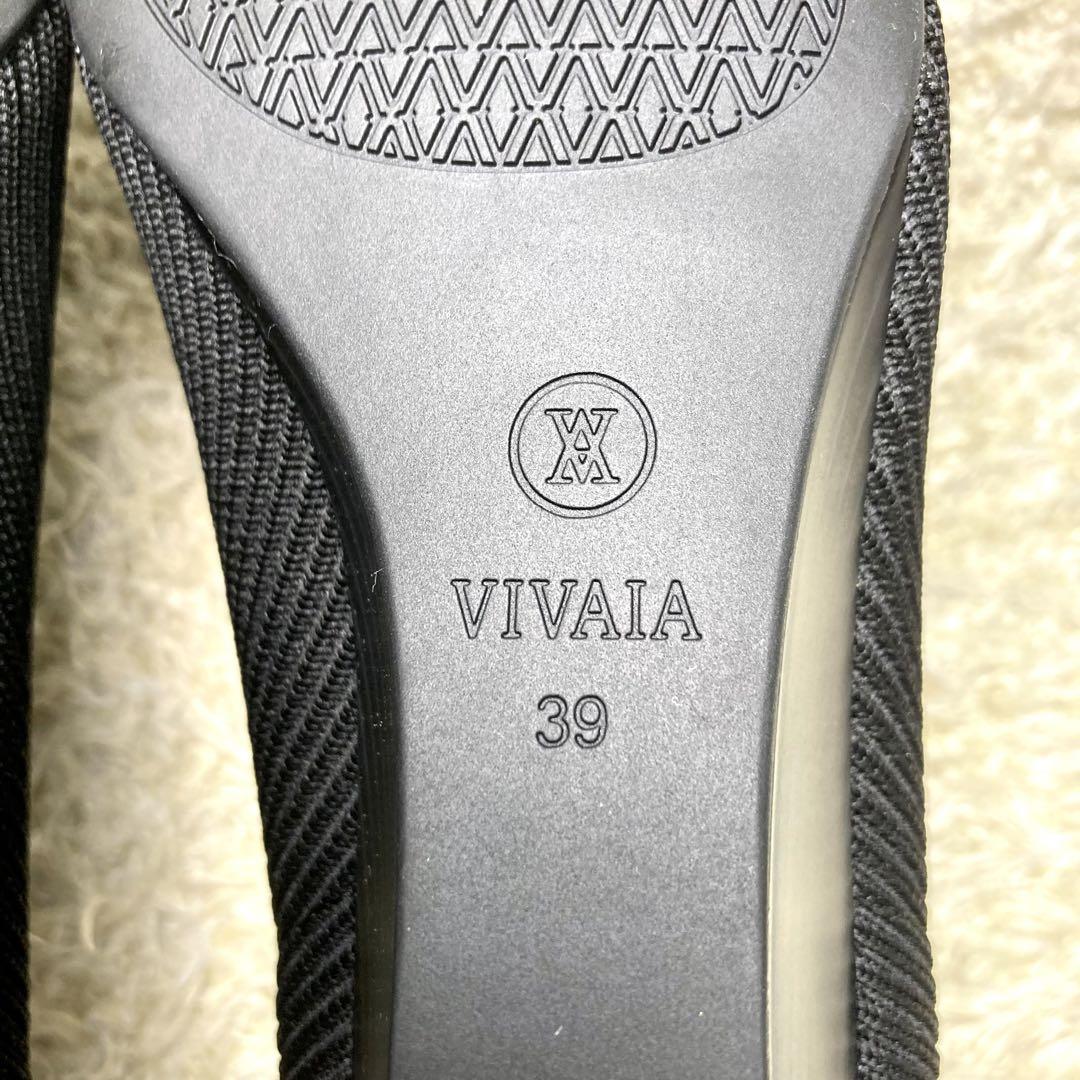 『未使用』VIVAIA ヴィヴァイア パンプス　スクエアトゥ　ブラック　ウエッジ