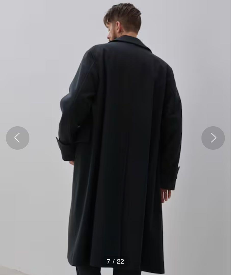LIDNM Super140s OFFICER COAT CHARCOAL S