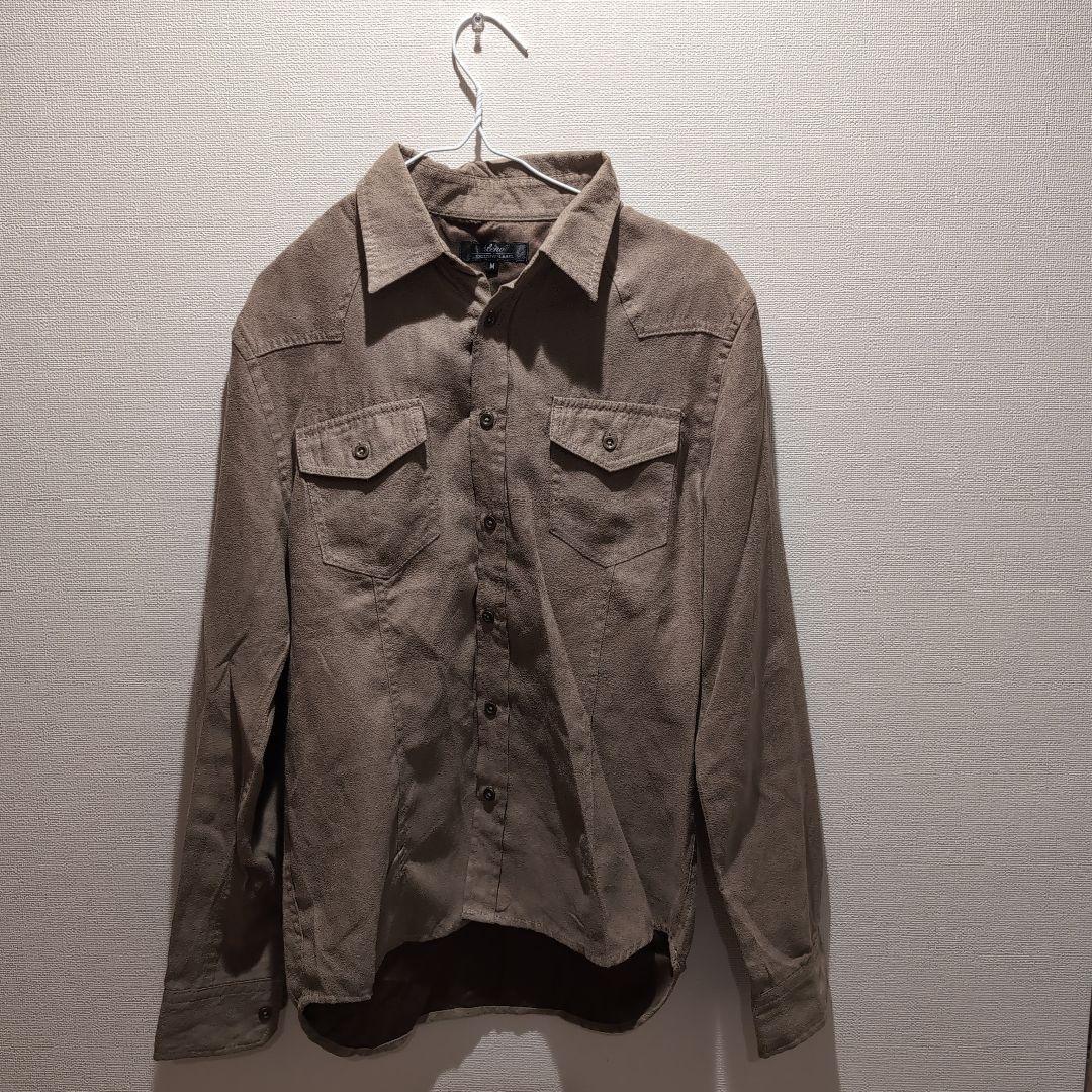 Beno ブラウン長袖シャツ Mサイズ