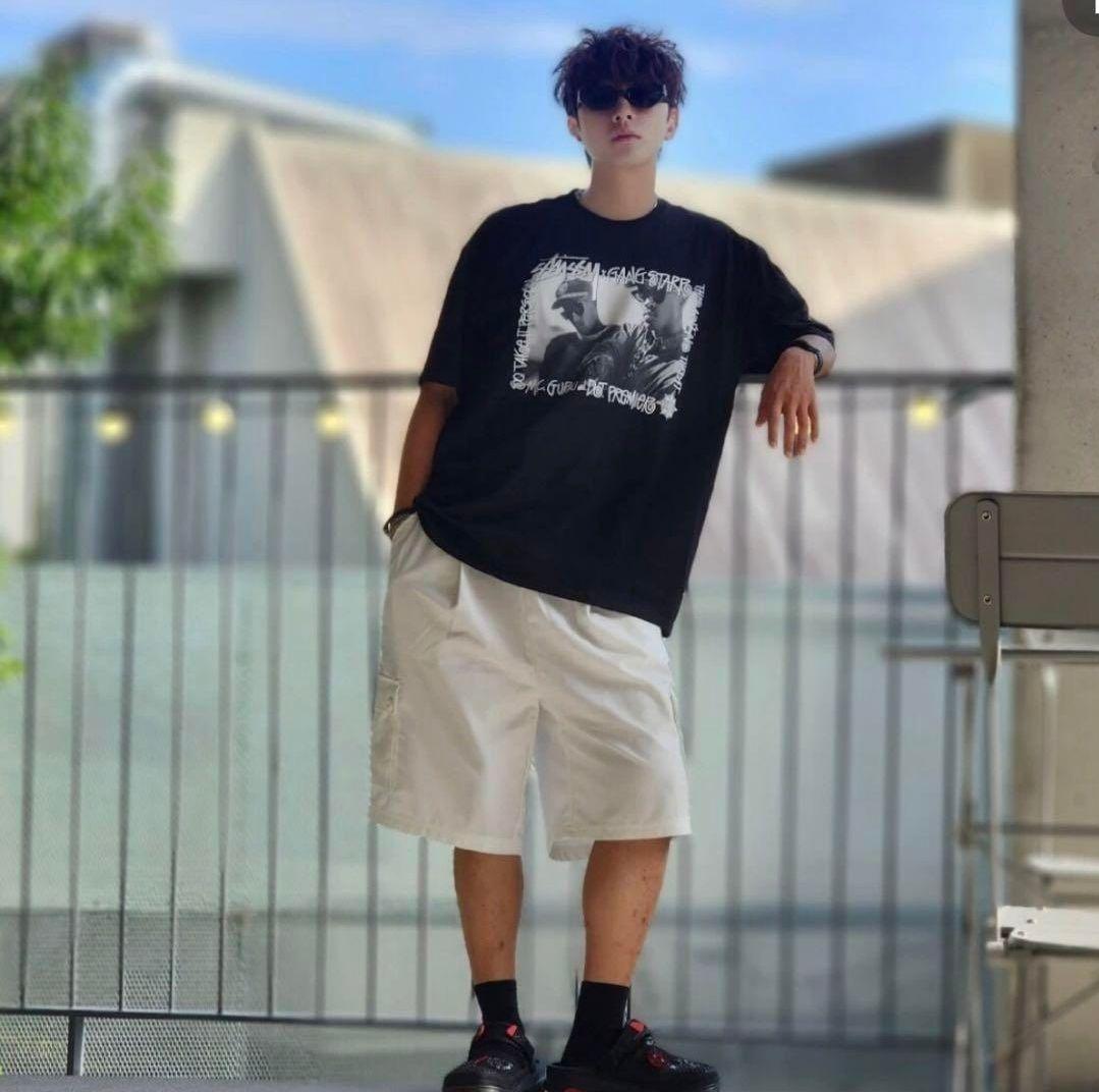 STUSSY GANG STARR Tシャツ ステューシー 半袖　黒　L