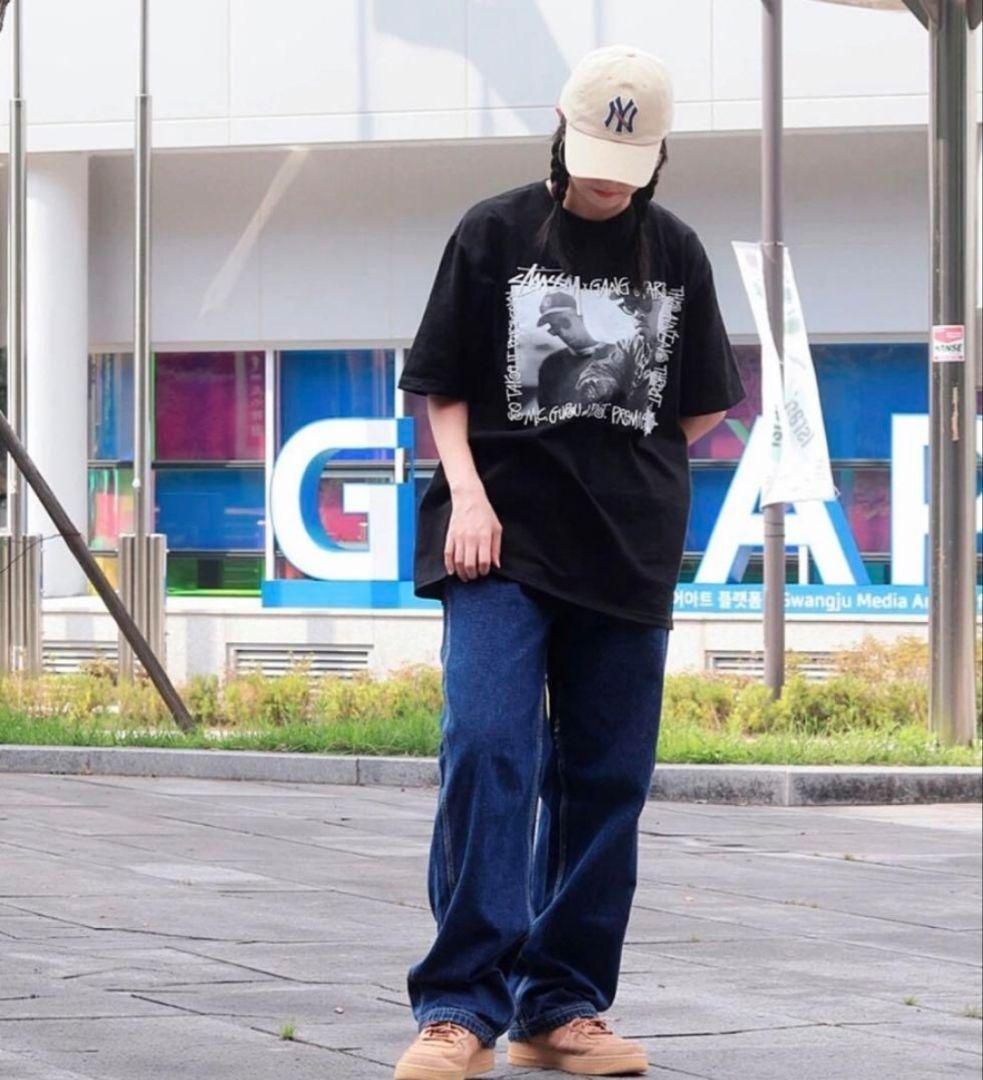 STUSSY GANG STARR Tシャツ ステューシー 半袖　黒　L