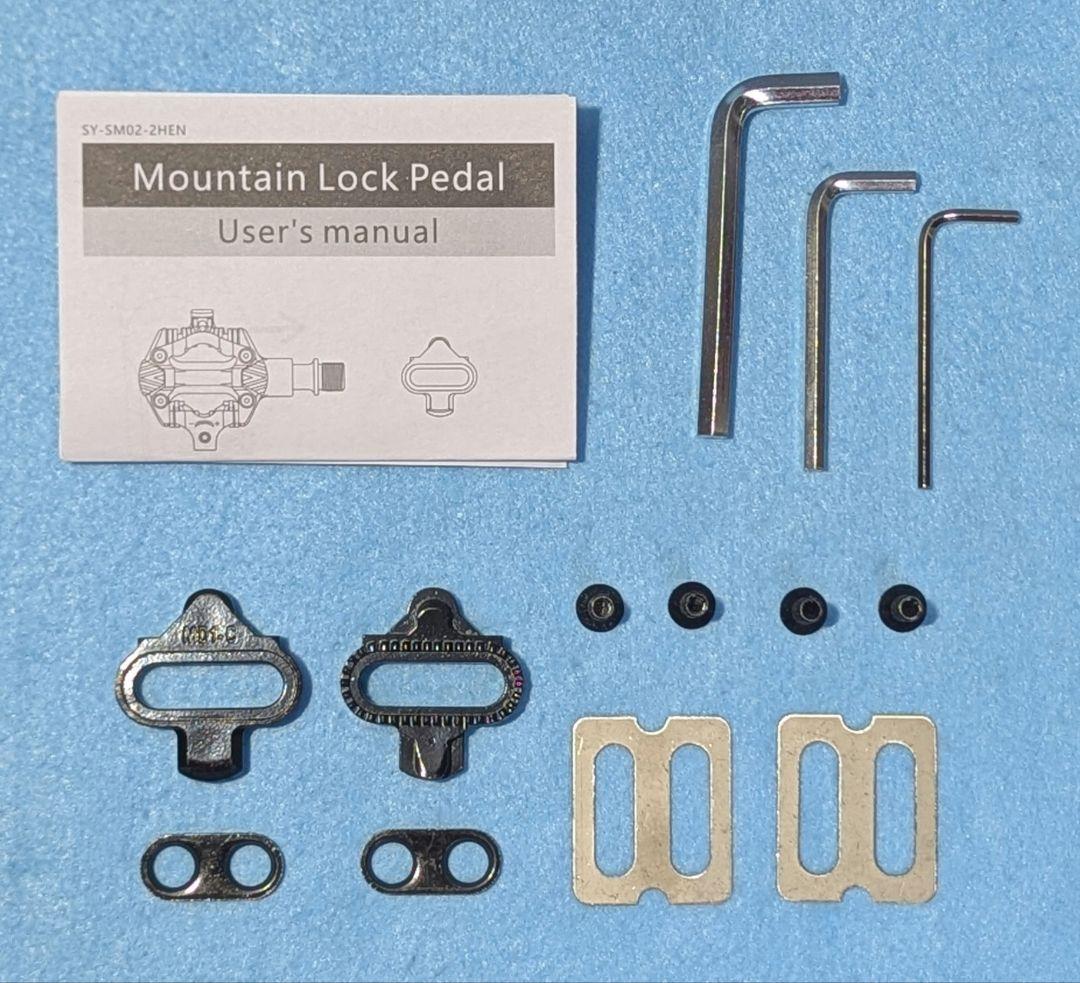 racework 片面SPD ビンディングペダル シルバーカラー(クリート付属)
