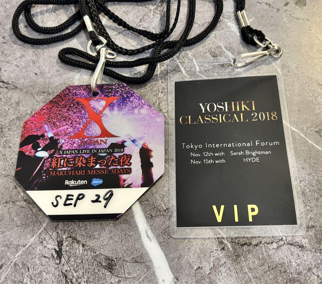 X JAPAN YOSHIKI 2018 関係者パス 2枚