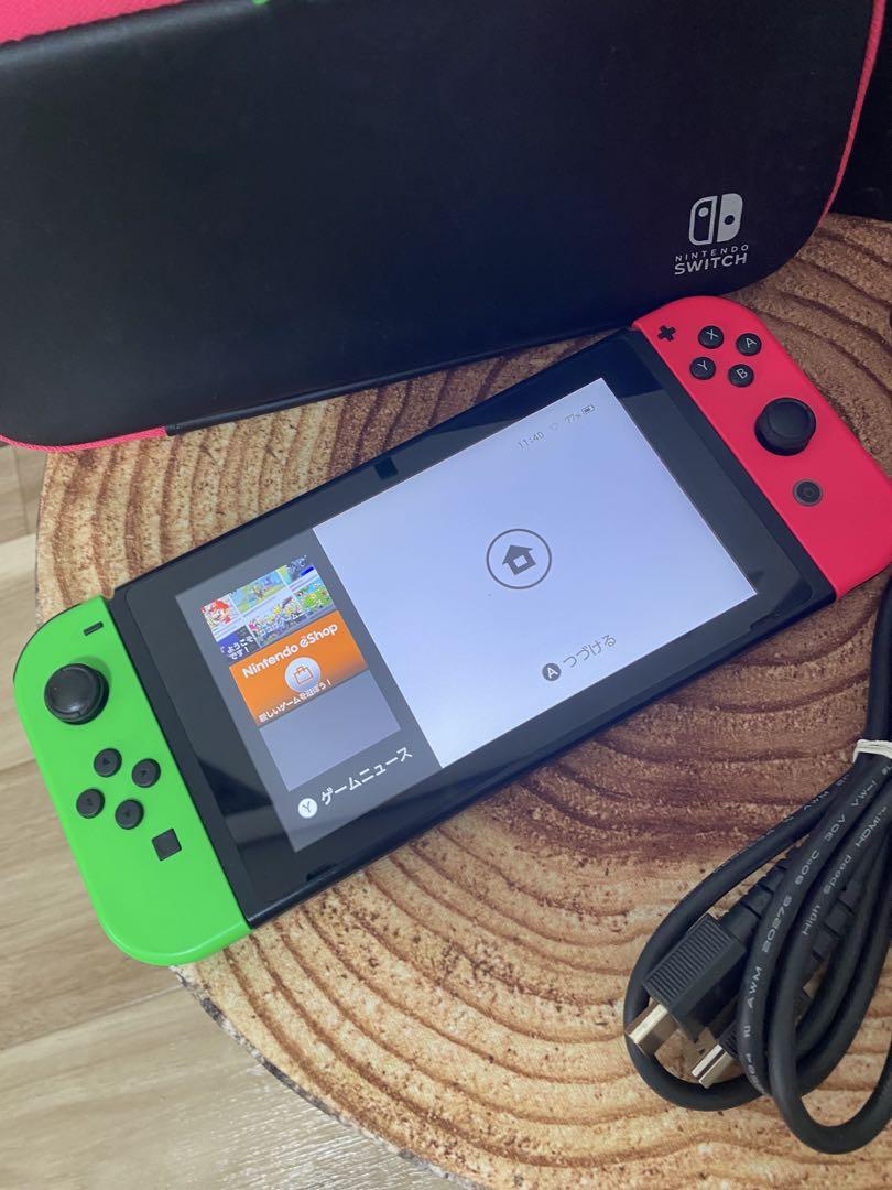 Nintendo Switch ニンテンドースイッチ本体 GRN/PNK 箱無し
