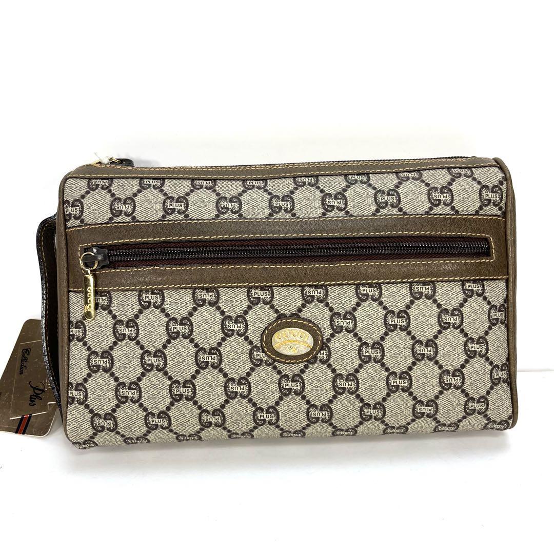 タグ付き 未使用GUCCI GG PLUS クラッチバッグ ギャランティカード付