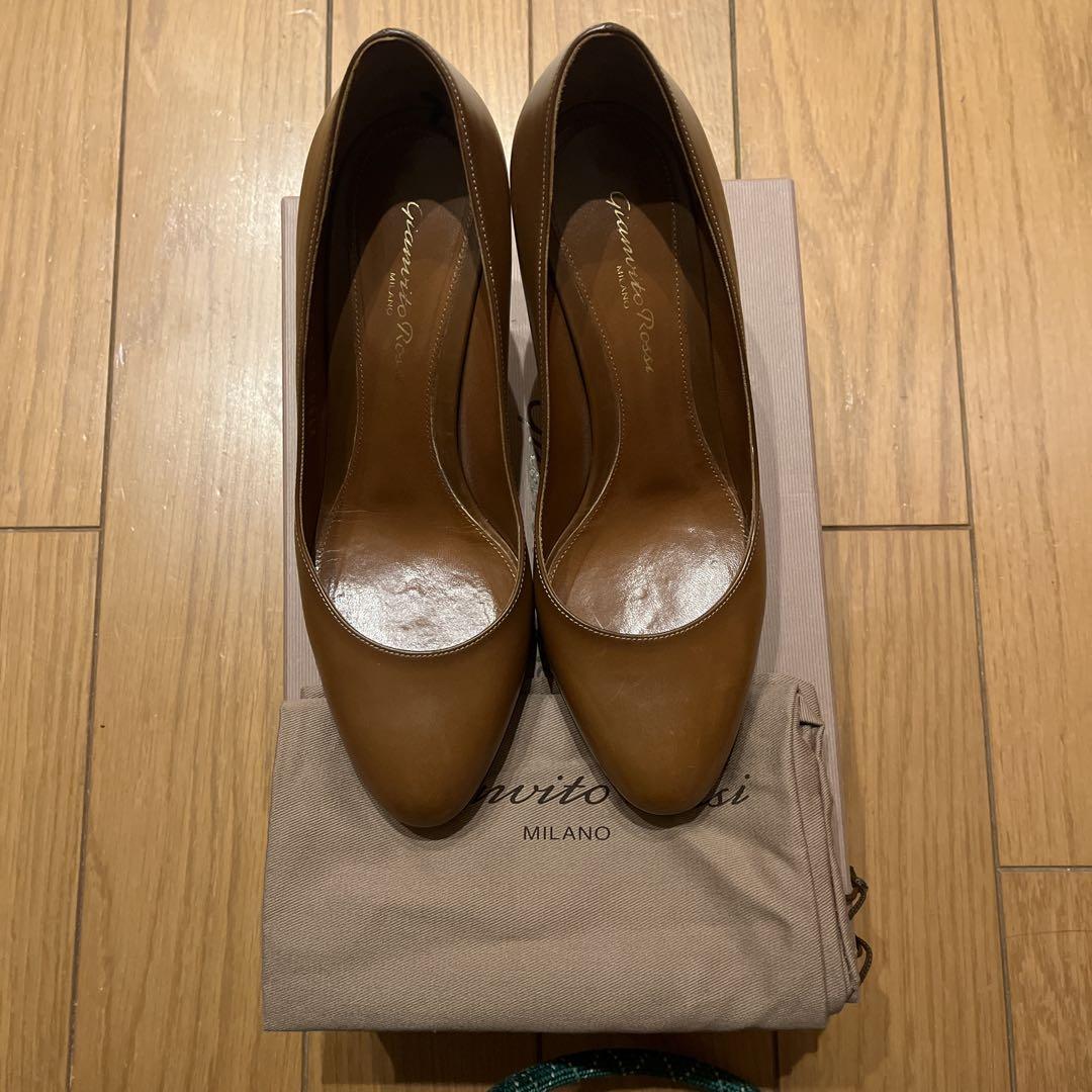 美品♪Giannito Rossi キャメルブラウン ハイヒール