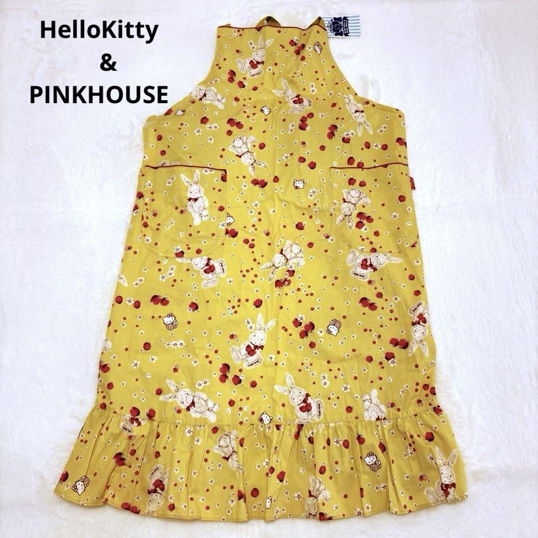 新品タグ付HelloKitty & PINKHOUSE イチゴ柄エプロン