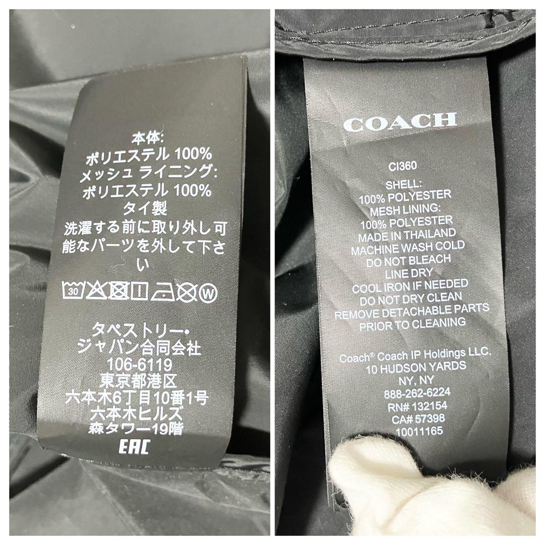 美品】COACH＊ナイロンパーカー シグネチャー フード付き