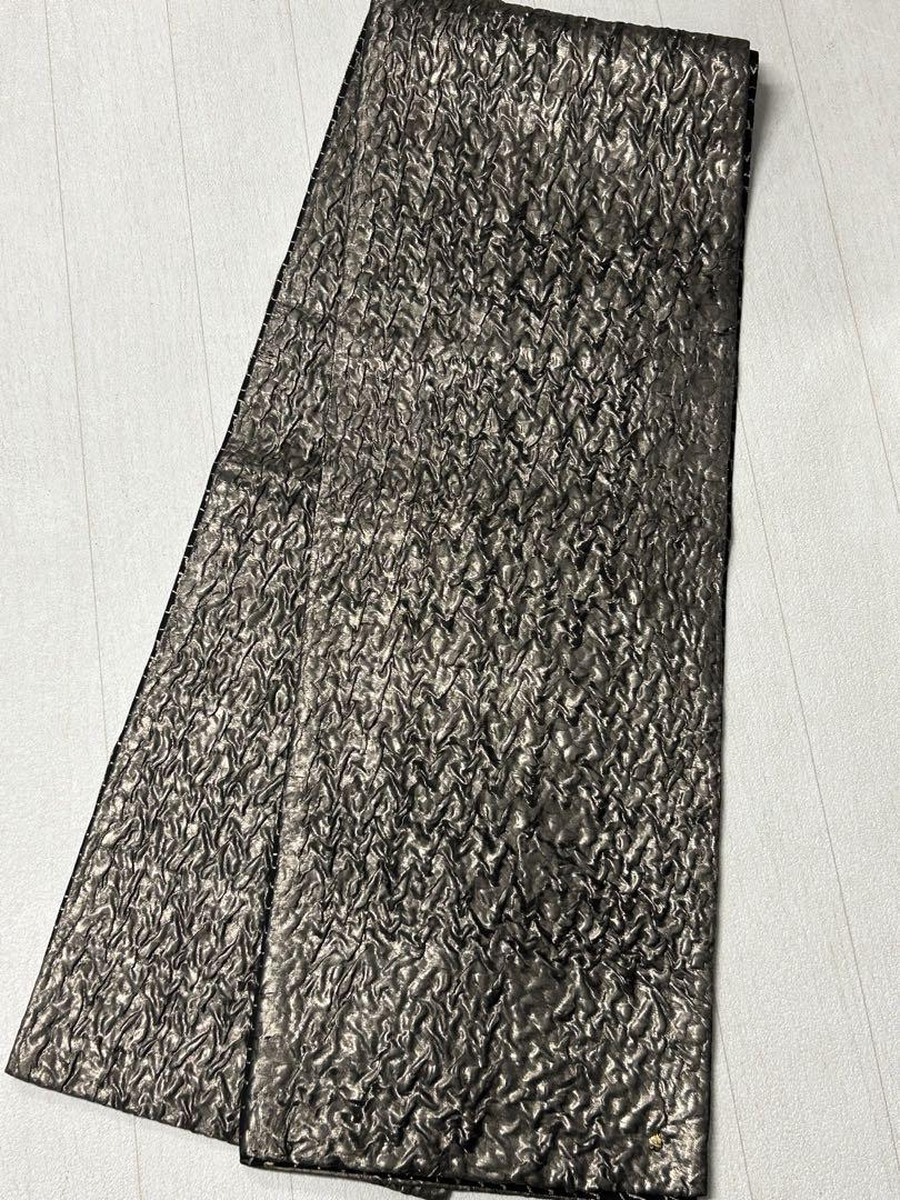 EM-14 名古屋帯【紫藤尚世】ふくれ織 幾何学 画像9