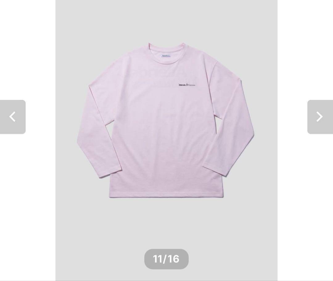 最高の品質 attends Babypink long sleeve tee トップス