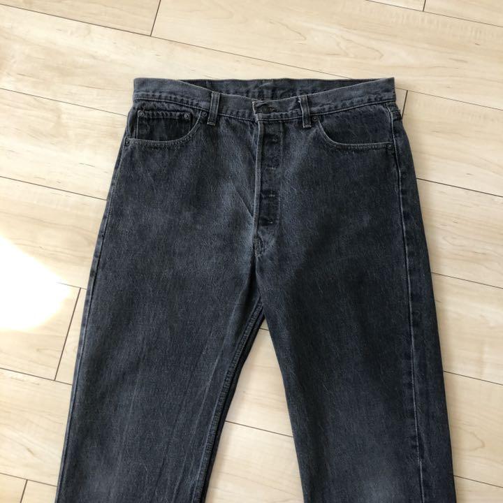 90’s W38ヴィンテージ r6hB1-m90277061110 USA製リーバイス先染ブラックデニム501 お得超激得
