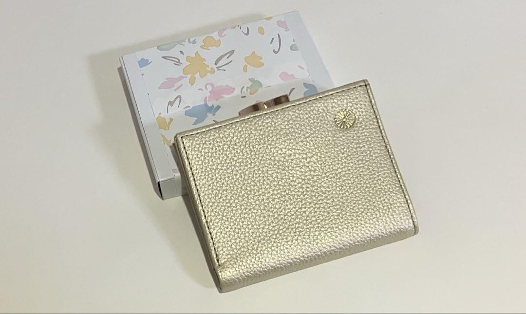 皇居財布シャンパンゴールド二つ折り財布がま口財布